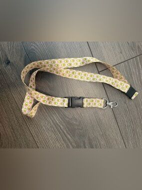Pink Avocado Pattern Lanyard with Quick-Release Buckle